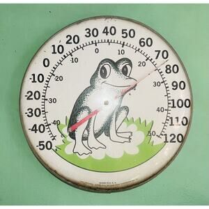 The 12" Original Jumbo Dial Ohio Thermometer Co. FROG Vintage